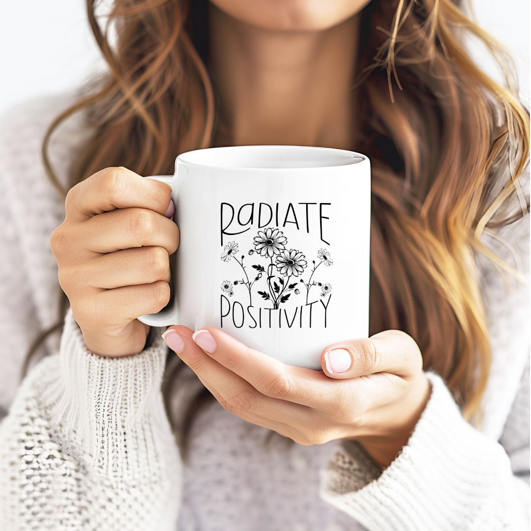 Radiate Positivity Inspirational Coffee Mug