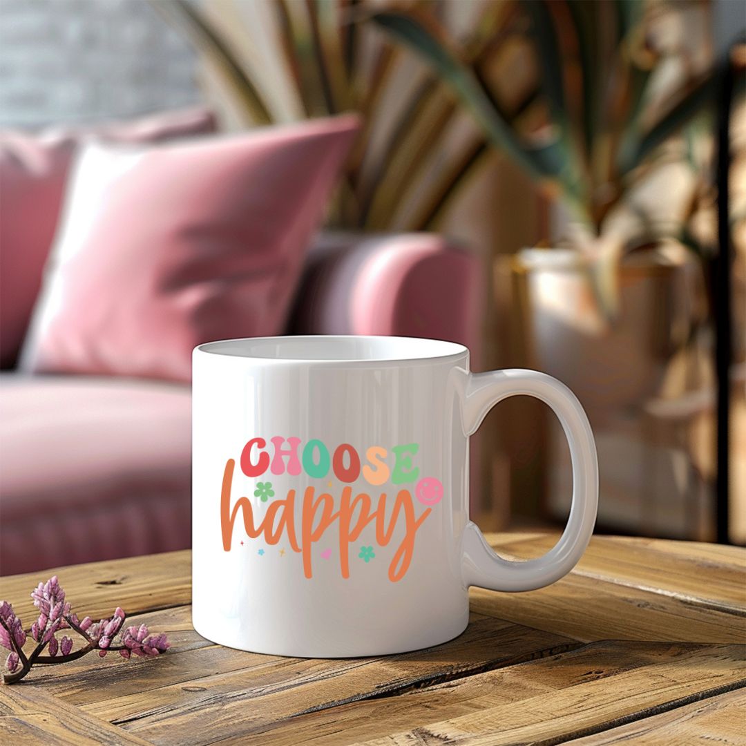 Choose Happy Inspirational Coffee Mug