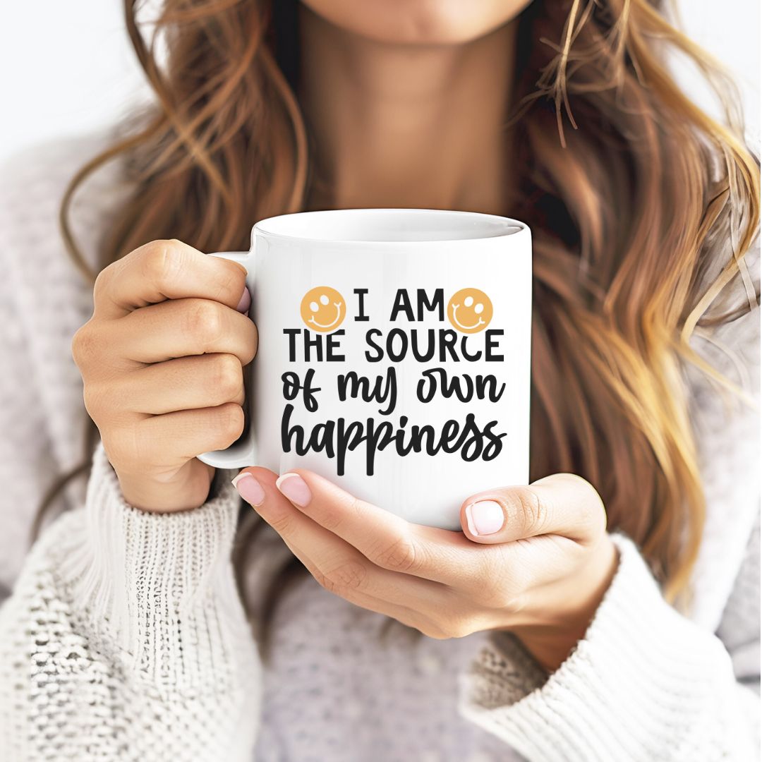 I Am The Source Of My Own Happiness Inspirational Coffee Mug