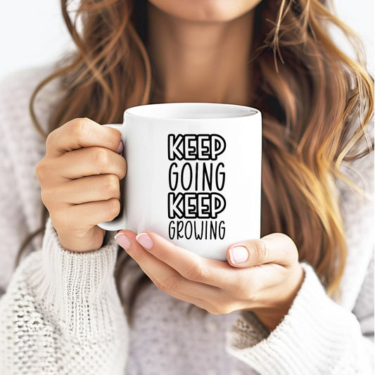 Keep Going Keep Growing Inspirational Coffee Mug