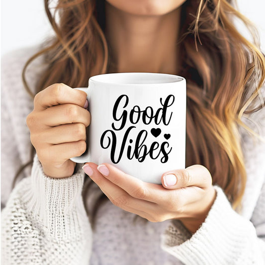 Good Vibes Inspirational Coffee Mug