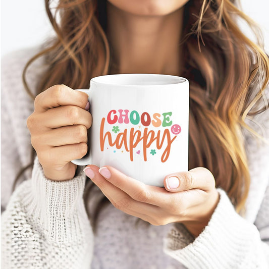 Choose Happy Inspirational Coffee Mug