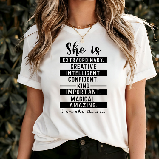 She Is Extraordinary I Am She She Is Me T-Shirt