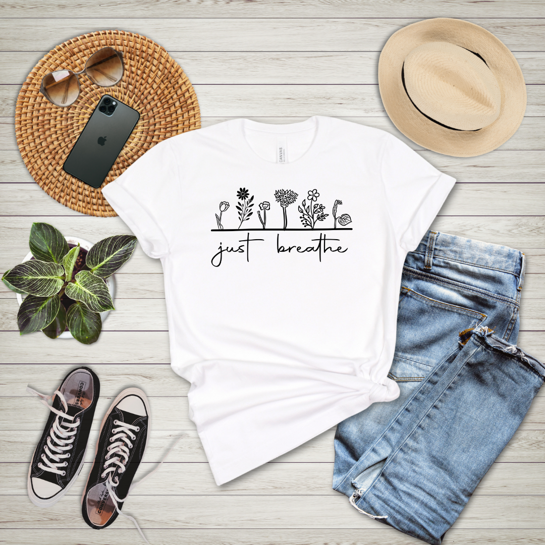 Just Breathe Wildflowers T-Shirt