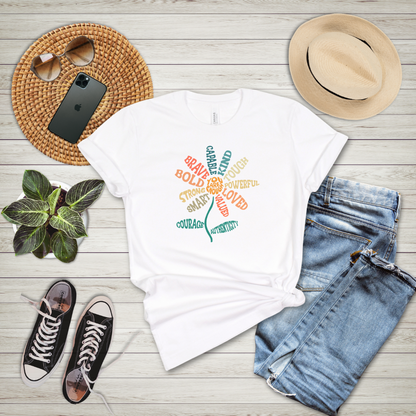 You Are Enough You Are Capable Flower Petals T-Shirt