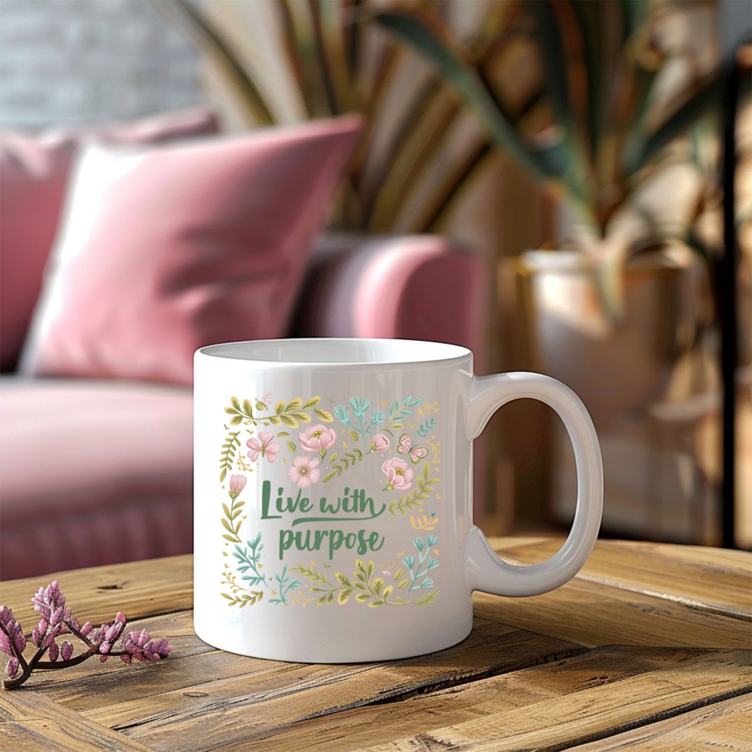 Live With Purpose Inspirational Coffee Mug
