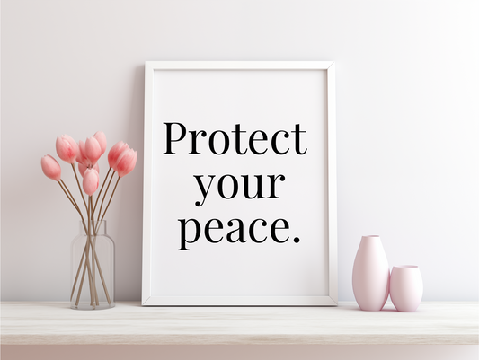 Protect Your Peace Framed Poster