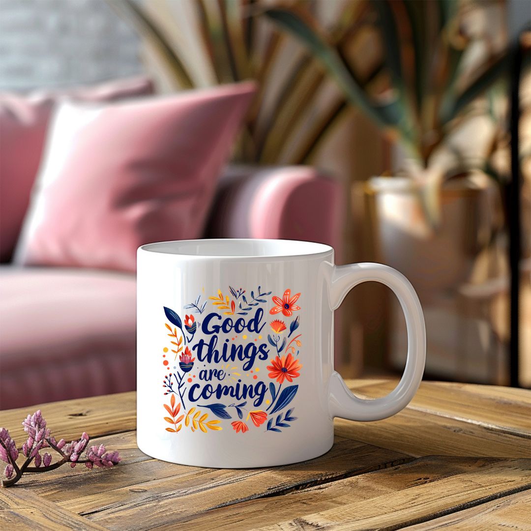 Good Things Are Coming Inspirational Coffee Mug