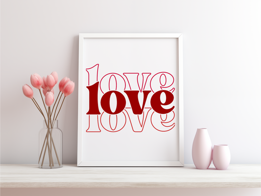 Love Love Love Framed Poster