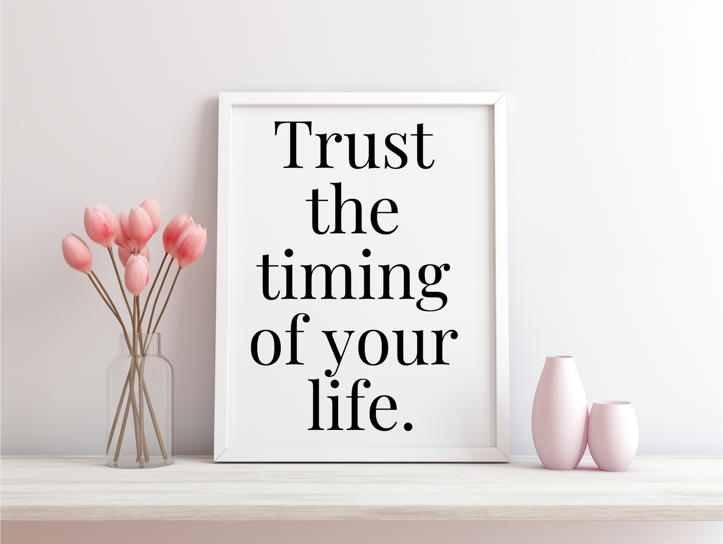 Trust The Timing Of Your Life Framed Poster