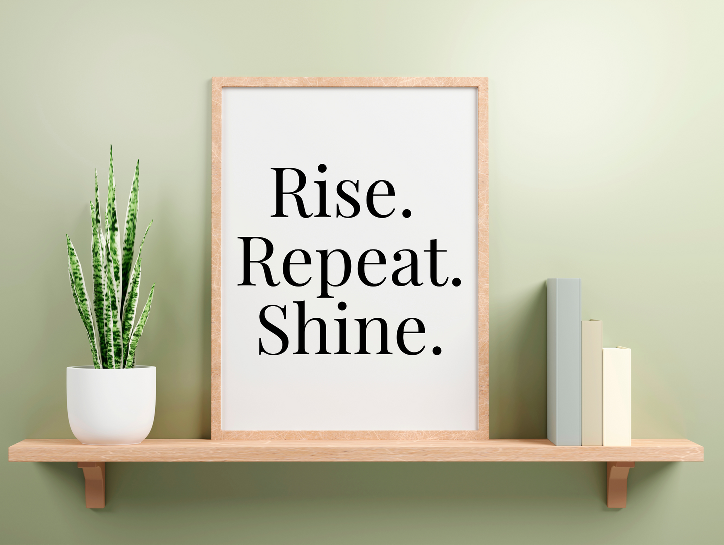 Rise Repeat Shine Framed Poster