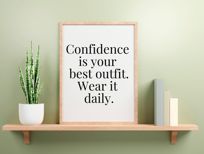 Confidence Is Your Best Outfit Wear It Daily Framed Poster