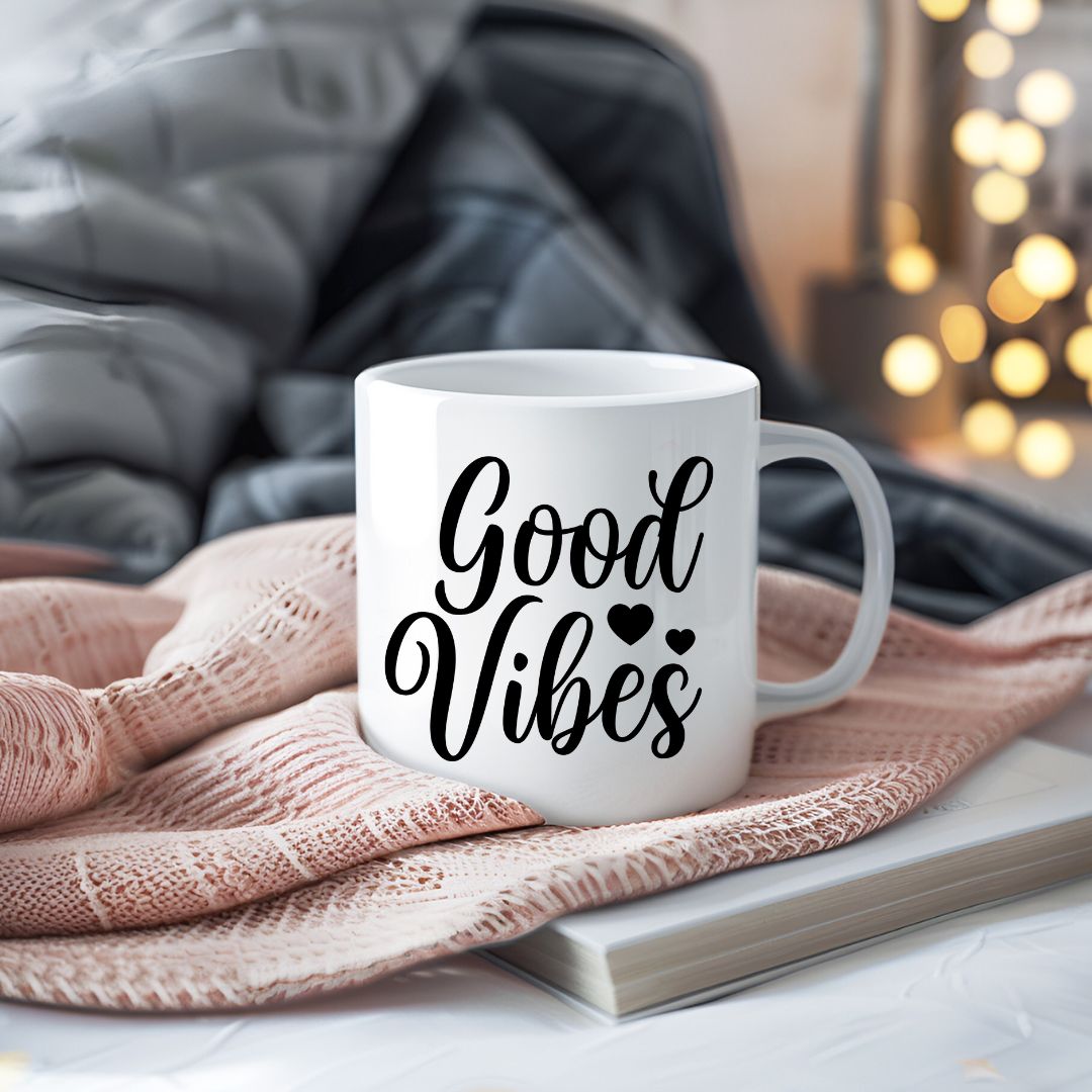 Good Vibes Inspirational Coffee Mug