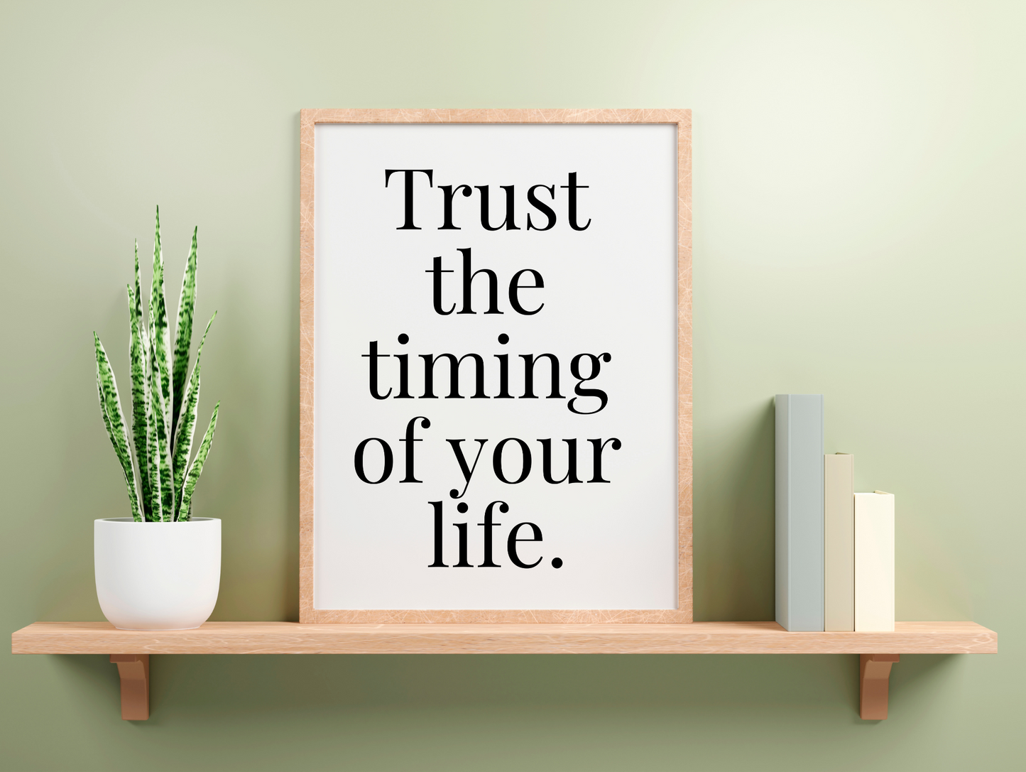 Trust The Timing Of Your Life Framed Poster