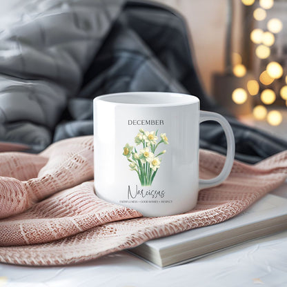 December Narcissus Birthday Month Flower Inspirational Coffee Mug