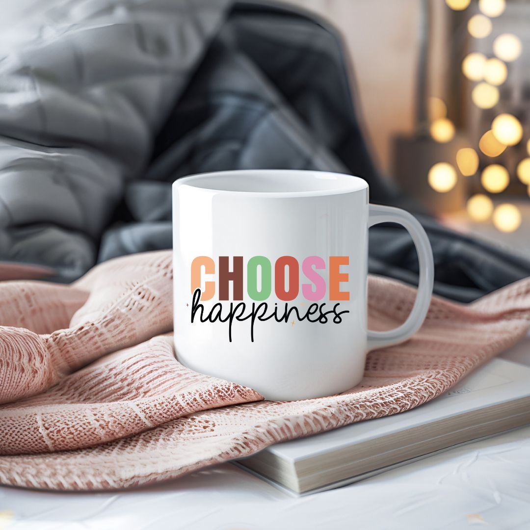 Choose Happiness Inspirational Coffee Mug