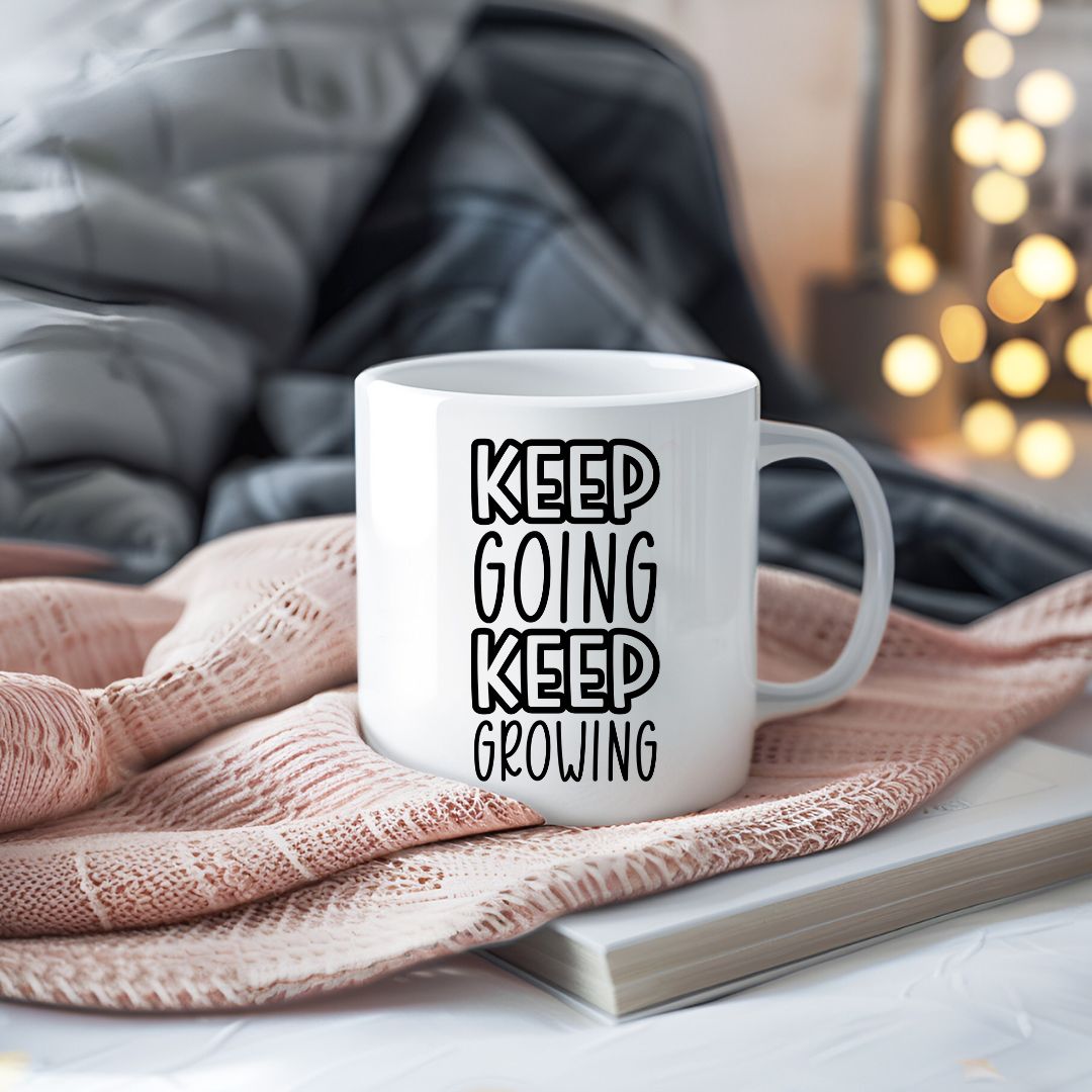Keep Going Keep Growing Inspirational Coffee Mug