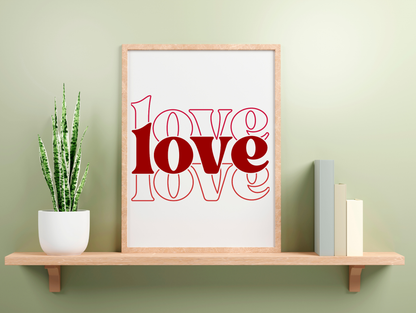 Love Love Love Framed Poster