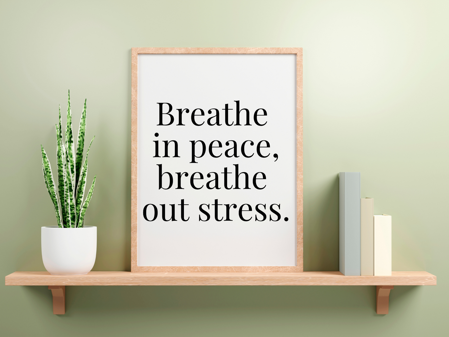 Breathe In Peace Breathe Out Stress Framed Poster