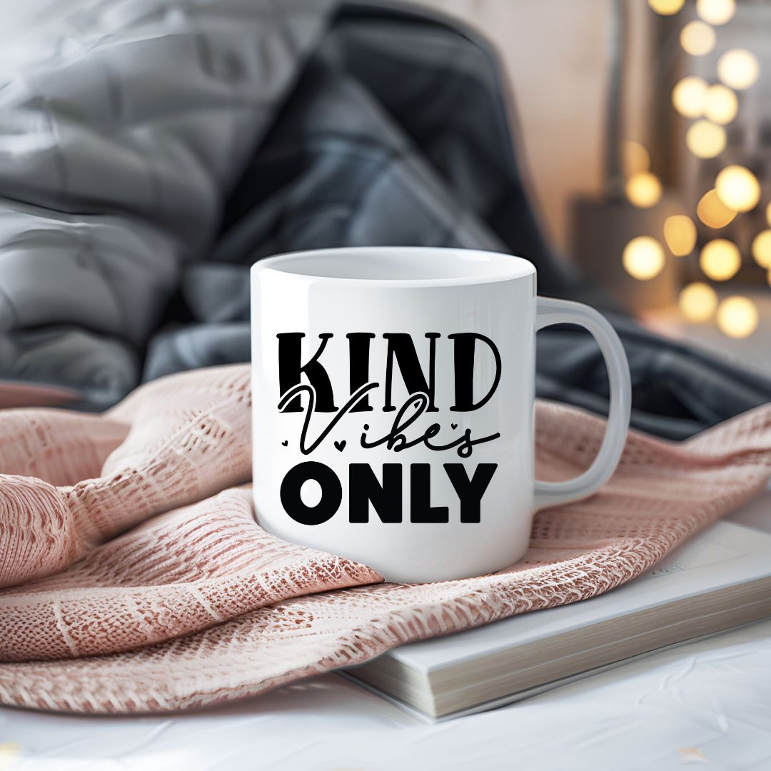 Kind Vibes Only Inspirational Coffee Mug