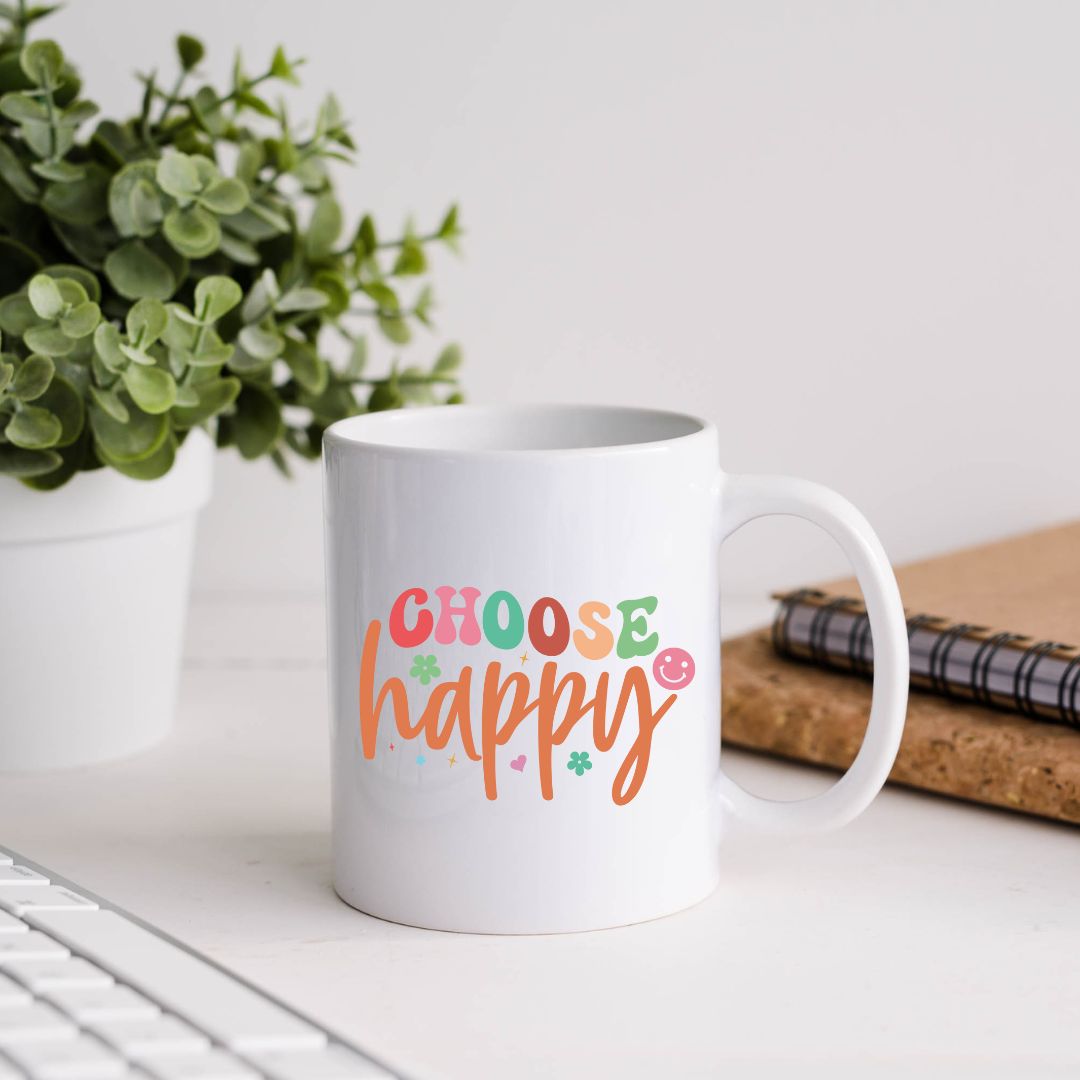 Choose Happy Inspirational Coffee Mug