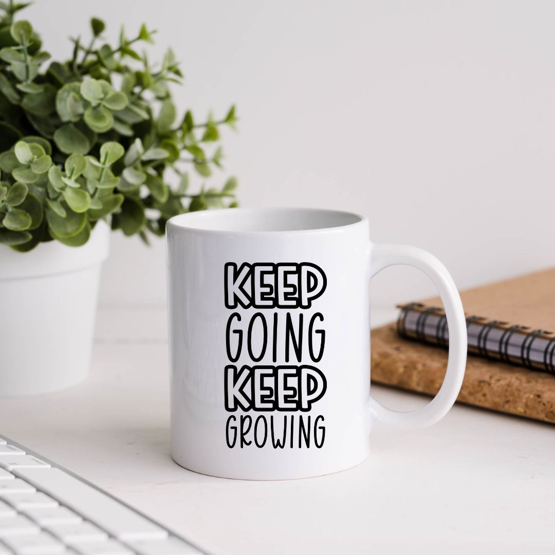 Keep Going Keep Growing Inspirational Coffee Mug