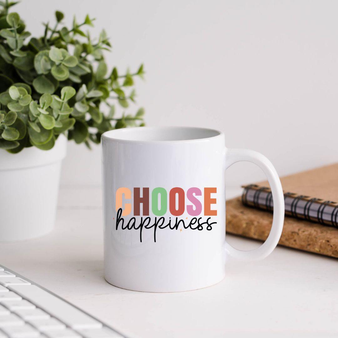Choose Happiness Inspirational Coffee Mug
