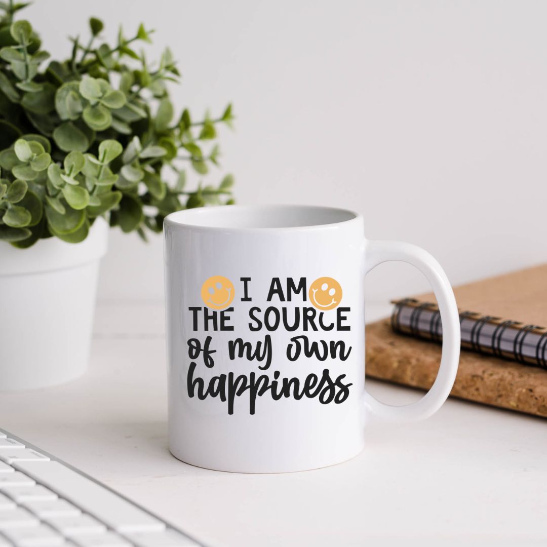 I Am The Source Of My Own Happiness Inspirational Coffee Mug