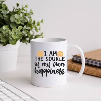 I Am The Source Of My Own Happiness Inspirational Coffee Mug