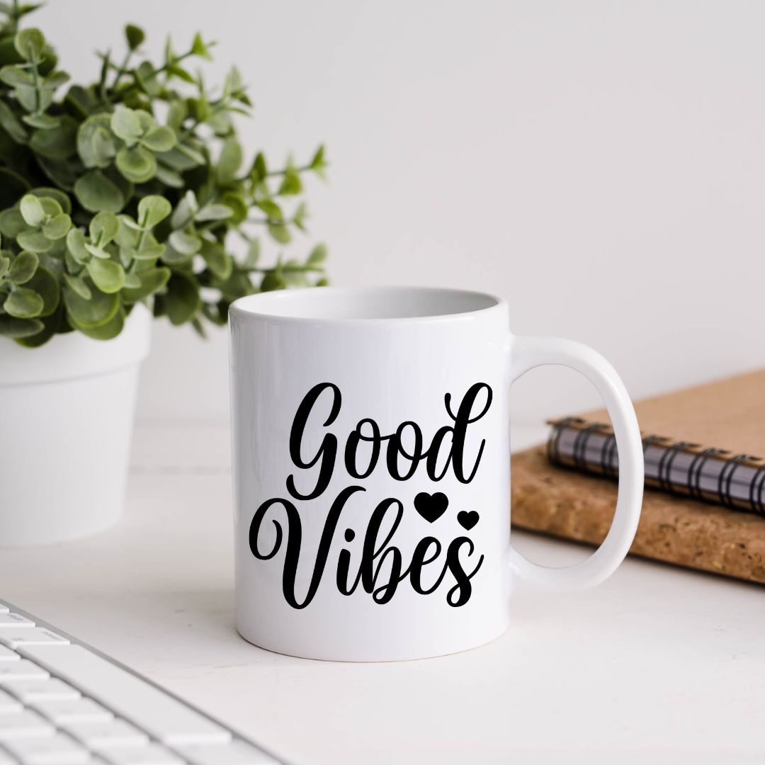 Good Vibes Inspirational Coffee Mug