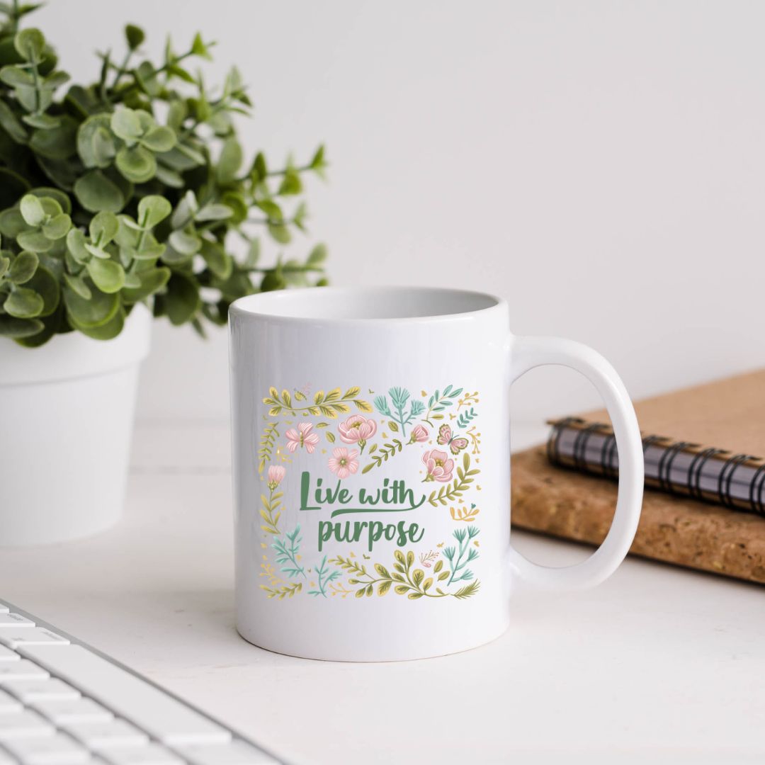 Live With Purpose Inspirational Coffee Mug