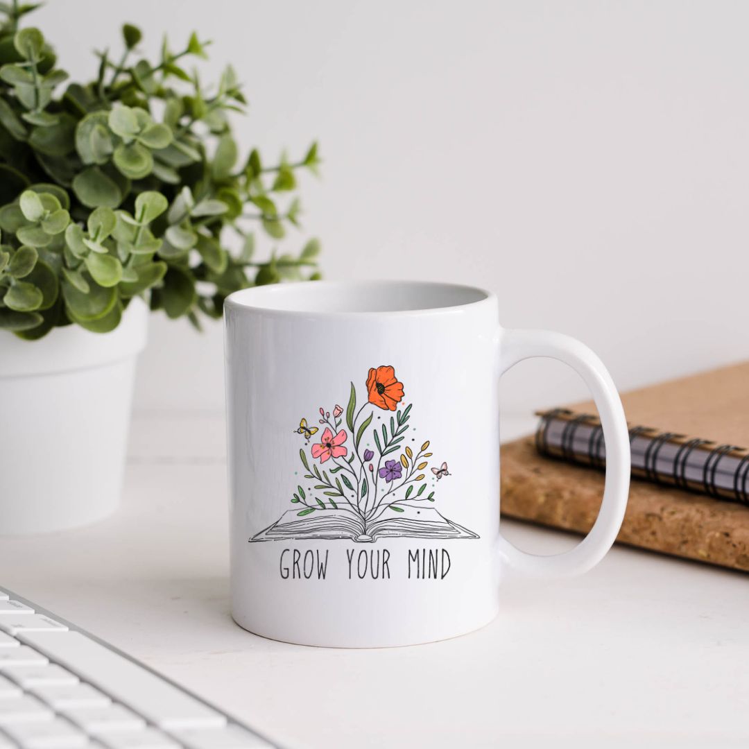 Grow Your Mind Inspirational Coffee Mug