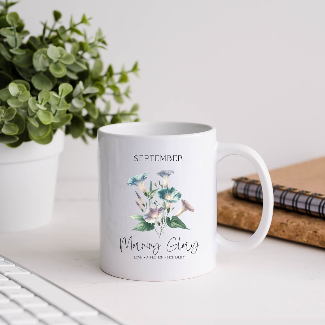 September Morning Glory Birthday Month Flower Inspirational Coffee Mug