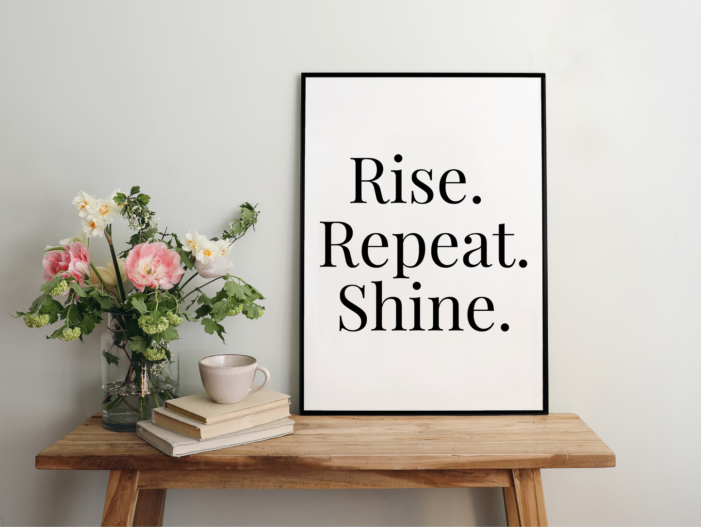 Rise Repeat Shine Framed Poster