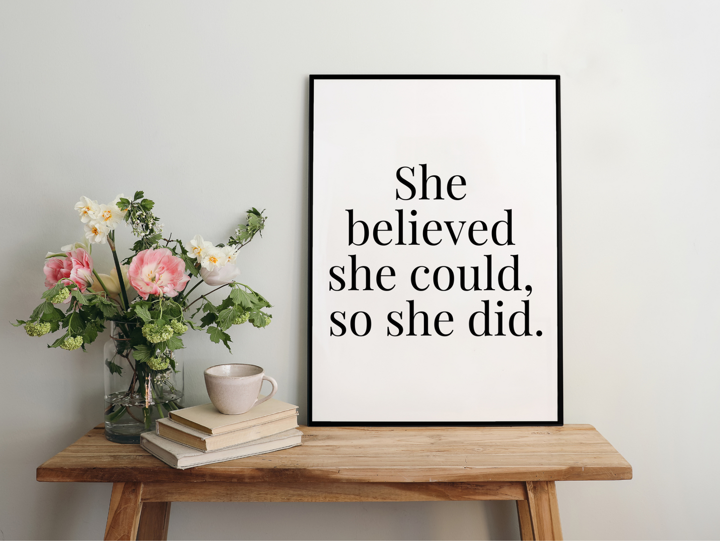 She Believed She Could So She Did Framed Poster