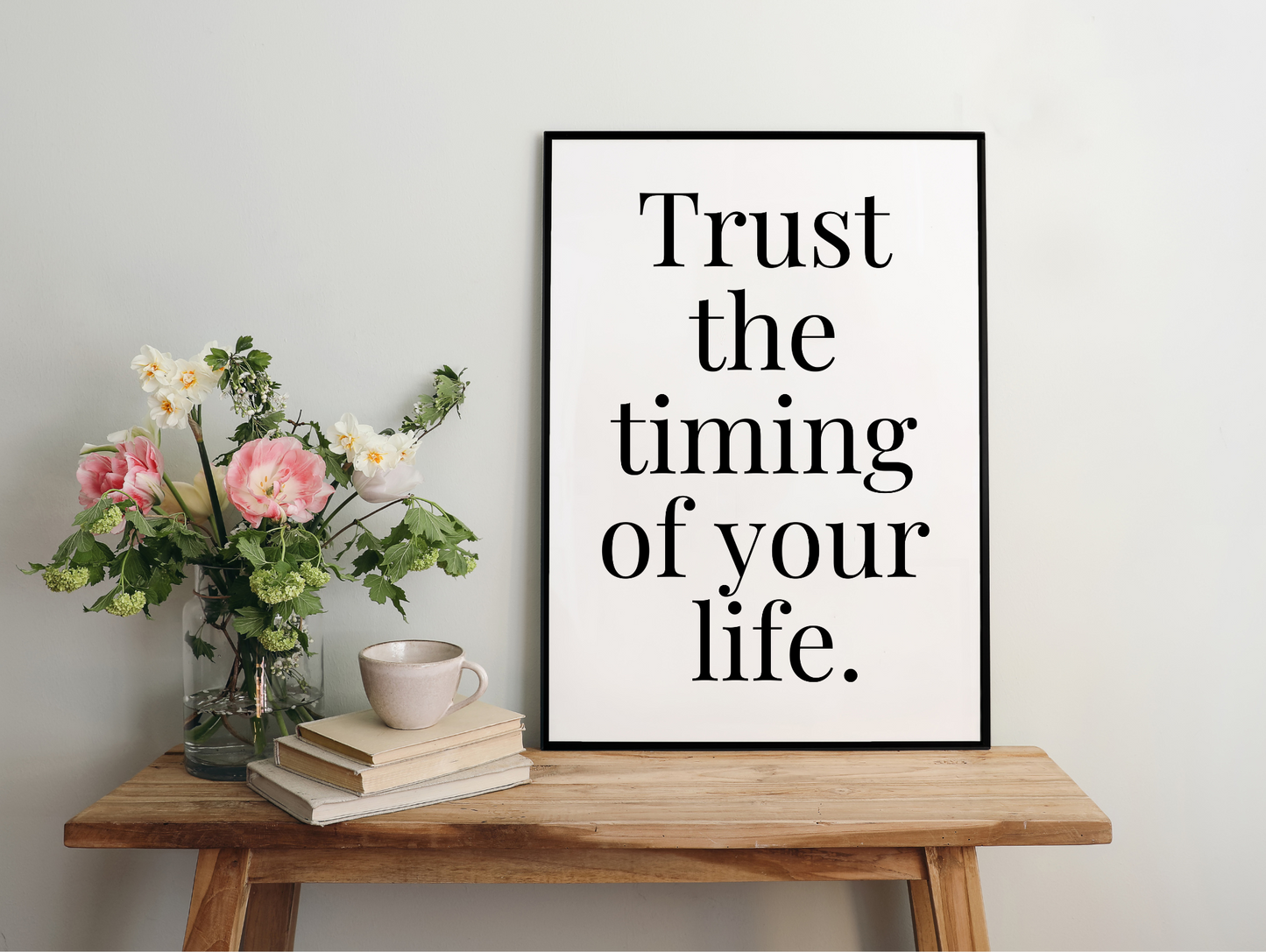 Trust The Timing Of Your Life Framed Poster