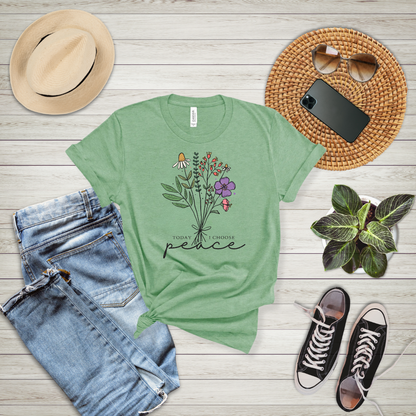 Today I Choose Peace Wildflowers T-Shirt